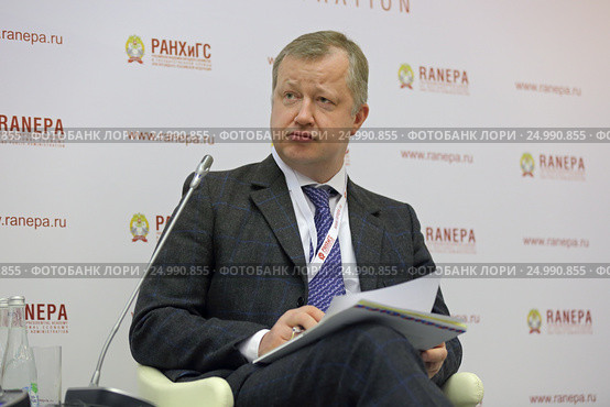 Павел Николаевич Шинский - генеральный директор Франко-российской торгово-промышленной палаты на Гайдаровском форуме 2017. Редакционное фото, фотограф Игорь Долгов / Фотобанк Лори