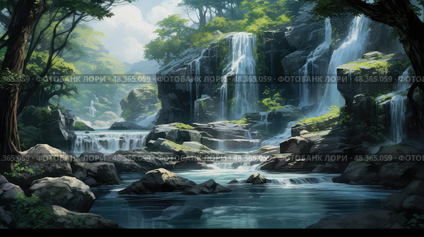 peace water calm ai generated. Стоковое AI-изображение, AI-художник Vectorwin / Фотобанк Лори