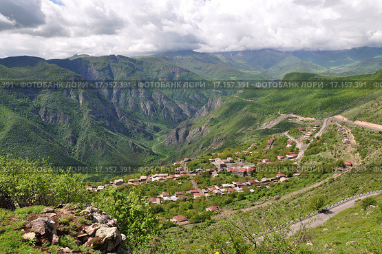 Пейзаж с канатной дороги Татева, Армения (2011 год). Стоковое фото, фотограф Евгений Суворов / Фотобанк Лори