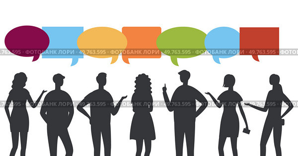 People talking. Vector illustration. Negotiations are means for people to find mutually beneficial solutions through communication Debates encourage critical thinking and help people refine. People talking. Open and honest communication is essential for fostering healthy human relationships. Стоковая иллюстрация, агентство Ingram Publishing / Фотобанк Лори