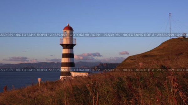 Petropavlovsk Lighthouse on Pacific Coast of Kamchatka Peninsula (2018 год). Стоковое видео, видеограф А. А. Пирагис / Фотобанк Лори