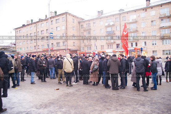 Петрозаводск, Карелия - митинг у здания Правительства 10 декабря 2011 года. Редакционное фото, фотограф Павел С. / Фотобанк Лори