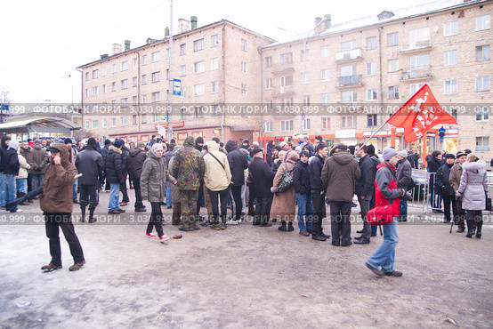 Петрозаводск, Карелия - митинг у здания Правительства 10 декабря 2011 года. Редакционное фото, фотограф Павел С. / Фотобанк Лори
