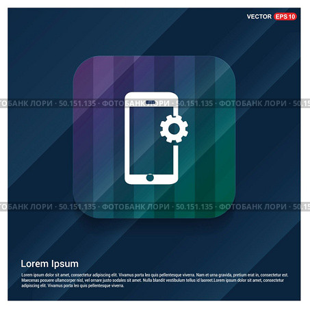 Phone with Setting icon - Free vector icon. Стоковая иллюстрация, агентство Ingram Publishing / Фотобанк Лори