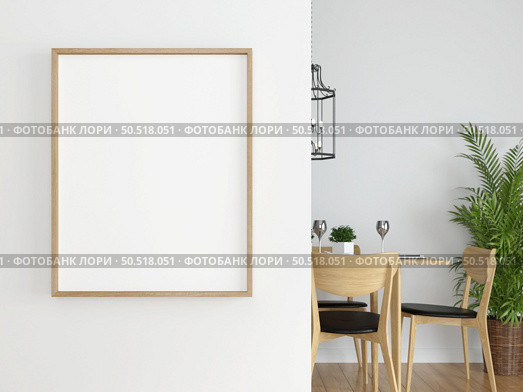 Picture frames with plant pots adorn the living room. Стоковое фото, агентство Ingram Publishing / Фотобанк Лори