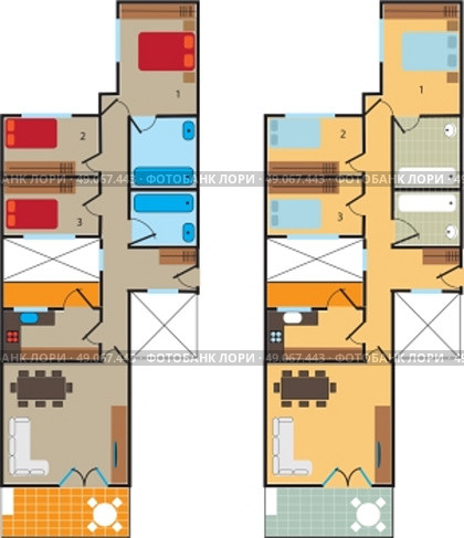 Plan scheme high-rise apartment. For design and creativity. Can be used as background.. Plan scheme. Стоковая иллюстрация, агентство Ingram Publishing / Фотобанк Лори