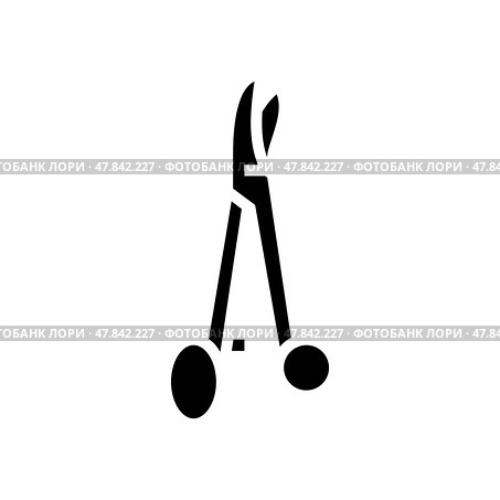 plaster cast scissors fracture injury glyph icon vector illustration. Стоковая иллюстрация, иллюстратор Vectorwin / Фотобанк Лори