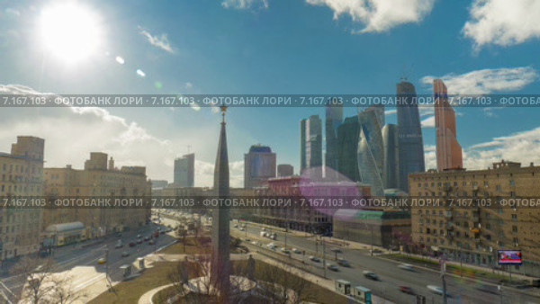 Площадь Дорогомиловская Застава, Москва, таймлапс (2015 год). Редакционное видео, видеограф Серёга / Фотобанк Лори