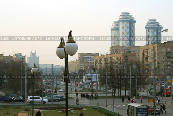Площадь Индиры Ганди. Городской пейзаж. Москва (2010 год). Редакционное фото, фотограф Владимир Магит / Фотобанк Лори