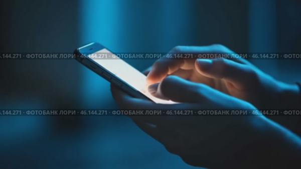 Point finger on screen phone closeup, person testing test message, touch blue screen on smartphone. Night Bokeh Light. Close-UP. Person using in hands mobile phone close up in the dark. Online wi-fi. Стоковое AI-видео, аниматор Марина Демидюк / Фотобанк Лори