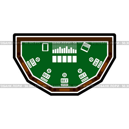 Poker Table Icon. Flat Color Design. Vector Illustration. Стоковая иллюстрация, агентство Ingram Publishing / Фотобанк Лори