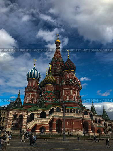 Покровский собор, Красная площадь, г. Москва (2022 год). Редакционное фото, фотограф Ирина / Фотобанк Лори