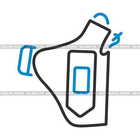 Police Holster Gun Icon. Editable Bold Outline With Color Fill Design. Vector Illustration. Стоковая иллюстрация, агентство Ingram Publishing / Фотобанк Лори