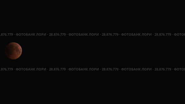 Полное лунное затмение 28 июля 2018 года. Total Lunar Eclipse on July 27–28, 2018. Стоковое видео, видеограф Евгений Романов / Фотобанк Лори