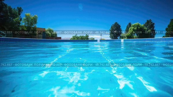 pool chlorine in water ai generated. Стоковое AI-изображение, AI-художник Vectorwin / Фотобанк Лори