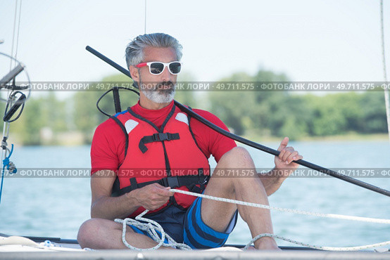 portrait of a sailer alone. Стоковое фото, агентство Ingram Publishing / Фотобанк Лори