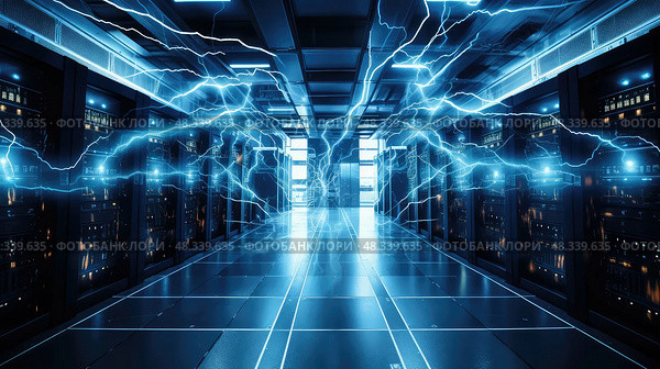 power data center generator ai generated. Стоковое AI-изображение, AI-художник Vectorwin / Фотобанк Лори