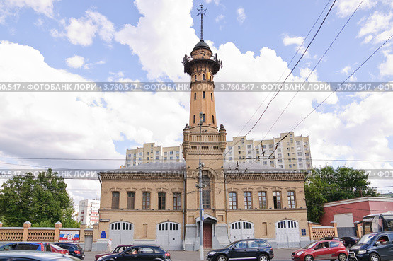 Пожарная каланча в Сокольниках (2012 год). Редакционное фото, фотограф Алёшина Оксана / Фотобанк Лори
