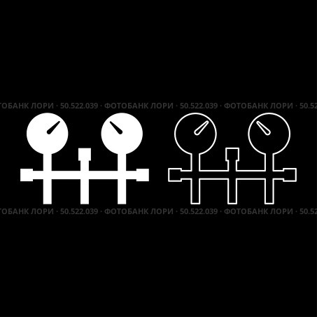 Pressure gauge and pipes manometer pressure meter or vacuum gauge set icon white color vector illustration image simple solid fill outline contour line thin flat style. Pressure gauge and pipes manometer meter vacuum heating gas water oil pump measure device system set icon white color vector illustration image solid fill outline contour line thin flat style. Стоковая иллюстрация, агентство Ingram Publishing / Фотобанк Лори