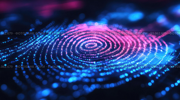 privacy warping digital fingerprint ai generated. Стоковое AI-изображение, AI-художник Vectorwin / Фотобанк Лори