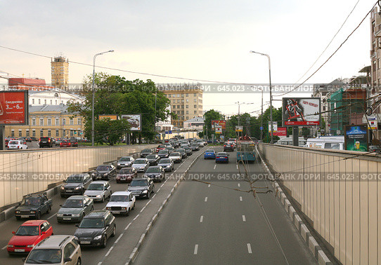 Пробка в тоннеле под Новым Арбатом (2000 год). Редакционное фото, фотограф Наталья Волкова / Фотобанк Лори