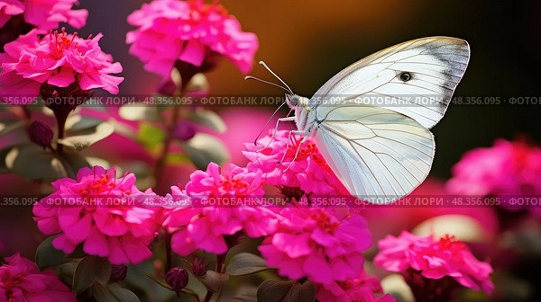proboscis cabbage white butterfly ai generated. Стоковое AI-изображение, AI-художник Vectorwin / Фотобанк Лори