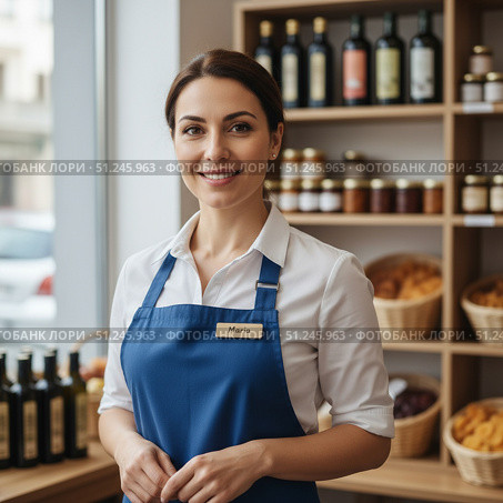 Profession: Grocery Store Clerk. AI Generated. Стоковое AI-изображение, AI-художник Андрей Аркуша / Фотобанк Лори