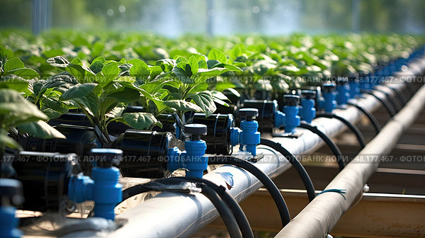 pump irrigation equipment ai generated. Стоковое AI-изображение, AI-художник Vectorwin / Фотобанк Лори