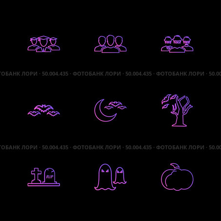 pumpkin , ghost , crecent , bats ,halloween , rip , graveyard , horror , pumpkin , grave , cross , bat , scary , scare , candy , rip , horror , night , spider , icon, vector, design,  flat,  collection, style, creative,  icons. Стоковая иллюстрация, агентство Ingram Publishing / Фотобанк Лори