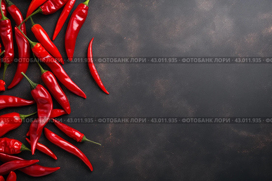 Pungent Red chilli pepper. Generate Ai. Стоковое AI-изображение, AI-художник Иван Рябоконь / Фотобанк Лори