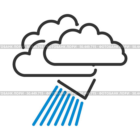 Rainfall Like From Bucket Icon. Editable Bold Outline With Color Fill Design. Vector Illustration. Стоковая иллюстрация, агентство Ingram Publishing / Фотобанк Лори