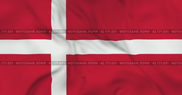Развевающийся флаг Дании, бесшовная анимация в 4к. Waving flag of Denmark. 3d seamless animation in 4k resolution video. Стоковая анимация, аниматор Александр Кузнецов / Фотобанк Лори