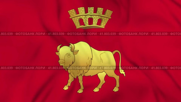 Развевающийся флаг Гродненской области, Республика Белоруссия. Waving flag of Grodno oblast in Belarus. 3d animation in 4k resolution video. Стоковая анимация, аниматор Александр Кузнецов / Фотобанк Лори