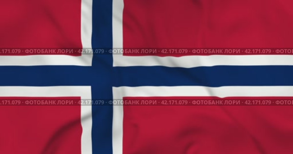 Развевающийся флаг Норвегии, бесшовная анимация в 4к. Waving flag of Norway. 3d seamless animation in 4k resolution video. Стоковая анимация, аниматор Александр Кузнецов / Фотобанк Лори