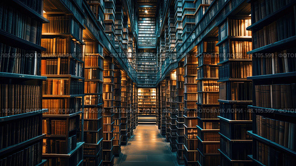 reading books vertical ai generated. Стоковое AI-изображение, AI-художник Vectorwin / Фотобанк Лори