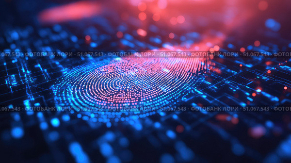 recognition streaming fingerprint ai generated. Стоковое AI-изображение, AI-художник Vectorwin / Фотобанк Лори