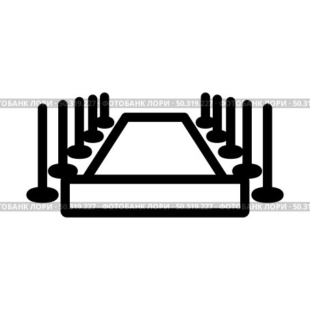Red Carpet Icon. Editable Bold Outline Design. Vector Illustration. Стоковая иллюстрация, агентство Ingram Publishing / Фотобанк Лори
