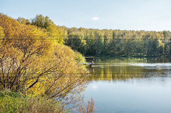 Река Ача осенью. Село Корнилово, Болотнинский район, Новосибирская область, Западная Сибирь России. (2023 год). Стоковое фото, фотограф Евгений Мухортов / Фотобанк Лори