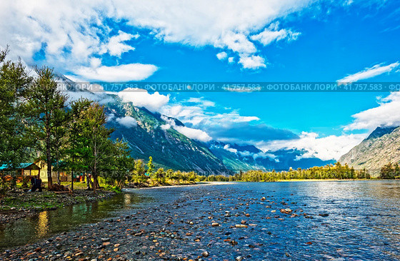 Река Чулышман. Горный Алтай. Стоковое фото, фотограф Макаров Алексей / Фотобанк Лори