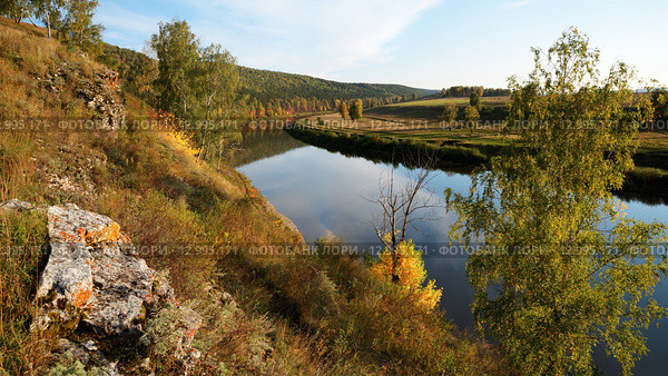 Река Юрюзань. Урал. Стоковое фото, фотограф Сергей Костарев / Фотобанк Лори