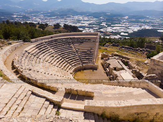 Remains of theater in Rhodiapolis, Turkey. Стоковое фото, фотограф Яков Филимонов / Фотобанк Лори