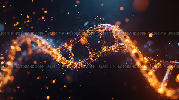 replication exploding DNA strand ai generated. Стоковое AI-изображение, AI-художник Vectorwin / Фотобанк Лори