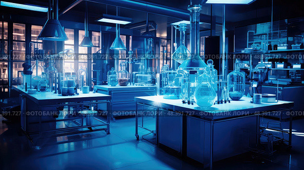 research blue scientific ai generated. Стоковое AI-изображение, AI-художник Vectorwin / Фотобанк Лори