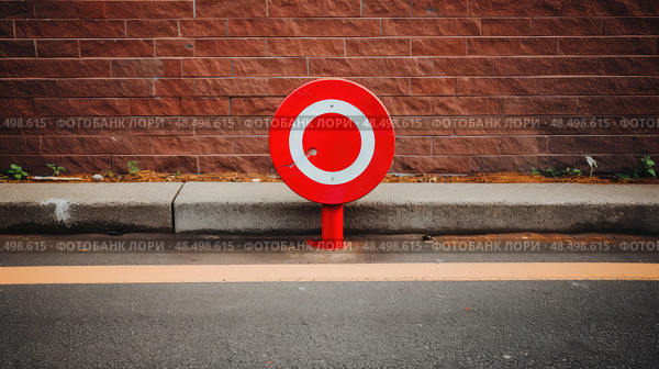 restriction red circle with line through it ai generated. Стоковое AI-изображение, AI-художник Vectorwin / Фотобанк Лори