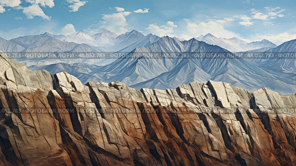 rift fault block mountains ai generated. Стоковое AI-изображение, AI-художник Vectorwin / Фотобанк Лори