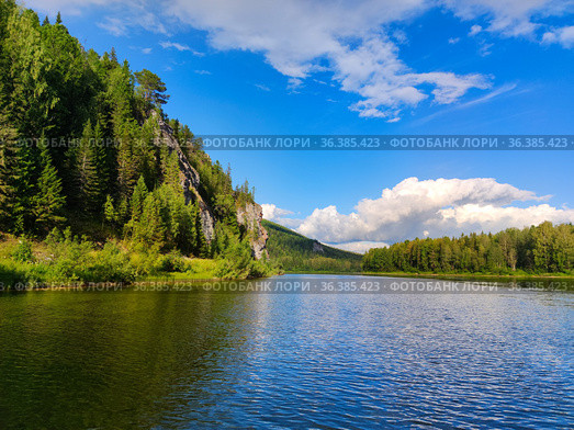River Vishera. Ural mountains. Russia. Стоковое фото, фотограф Ильин Сергей / Фотобанк Лори
