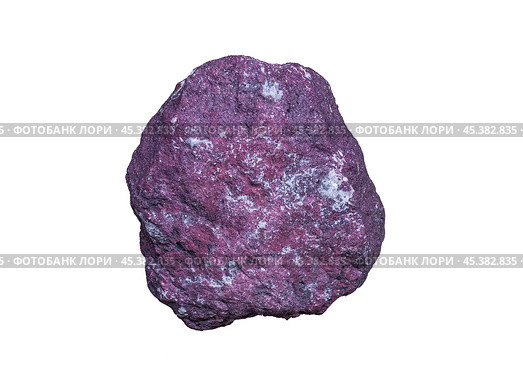 Rock mineral cinnabar isolated on white background. Стоковое фото, фотограф Константин Григорьев / Фотобанк Лори