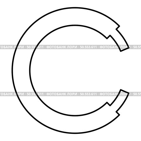 Rope line hawser cable electric circle shape for car contour outline line icon black color vector illustration image thin flat style simple. Rope line hawser cable electric circle shape for car contour outline line icon black color vector illustration image thin flat style. Стоковая иллюстрация, агентство Ingram Publishing / Фотобанк Лори