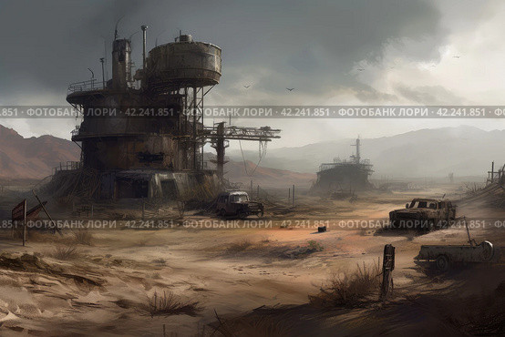 Ruined factory. Generate Ai. Стоковое AI-изображение, AI-художник Иван Рябоконь / Фотобанк Лори