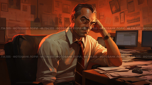 rumor office gossip ai generated. Стоковое AI-изображение, AI-художник Vectorwin / Фотобанк Лори